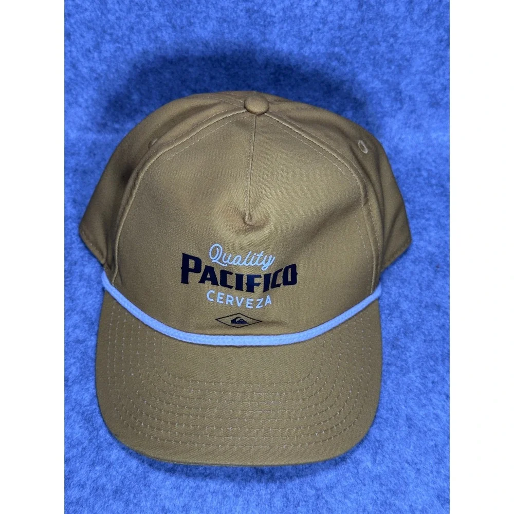 Quiksilver Pacifico Cerveza Rope Hat Tan Snapback Surf Cap OSFM Netplus